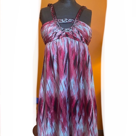 Mac and Cleo beaded pink and gray dress - Picture 2 of 13